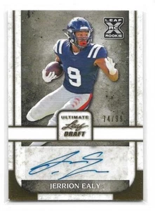 Jerrion Ealy 2022 Leaf Ultimate auto #d 74 / 99 RC KANSAS CITY - Picture 1 of 1