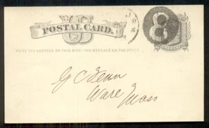 NEGATIVO DE NUEVA YORK DE 1870 8 en círculo elegante cancelar en tarjeta de 1¢, 'EL INDEPENDIENTE'  - Imagen 1 de 2