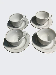 Southington By Baum Fine China Tea Cups & Saucers Golden Rhapsody Made In Poland - Picture 1 of 11