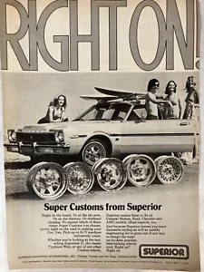 1977 Superior Super Customs Superstar II Typho Wheels Rims Mags Print Ad - Picture 1 of 2