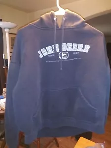 childrens m black John Deere hoodie see pic's good cond, - Picture 1 of 8
