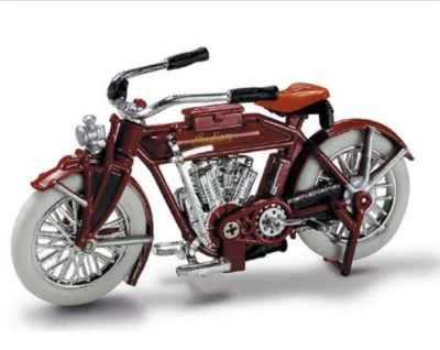 Indian V-2 1912 Red Motorcycle Die Cast with Plastic G scale Model 1:32 - Image 1 of 3