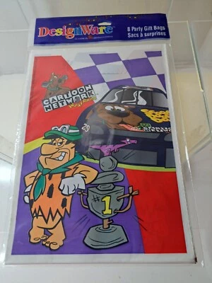 SCOOBY D00 WACKY RACING  PLASTIC LOOT BAGS-PARTY SUPPLIES BY DESIGN WARE NIP — 第 1/4 张图片