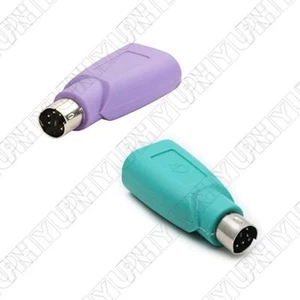 Computer PC Keyboard + Mouse Combo Adapter Converter For PS/2 Male to USB Female - Picture 1 of 7