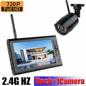 7Inch TFT Wireless Baby Monitor 4 Channel Quad Security System DVR With 1 Camera - Picture 1 of 10