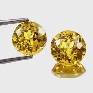 Par de piedras preciosas sueltas certificadas de zafiro amarillo natural de Ceilán de 60 quilates - Imagen 1 de 7