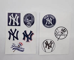 New York Yankees MLB Decal Stickers 8  6" x 4" Sheet of 35 Classic NYY Stickers - Picture 1 of 4