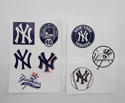 New York Yankees MLB Calcomanías Pegatinas 8 6" x 4" Hoja de 35 Calcomanías Clásicas de Nueva York Foto 1 de 4
