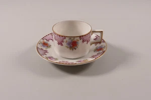 Krautheim Selb Bavaria Sammeltasse Mokka Rosen Blumen Schuppenmuster Jugendstil - Bild 1 von 8