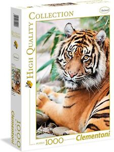 Clementoni Puzzle 39295 - Sumatran Tiger (1000 Pieces) Jigsaw Big Cat Predator