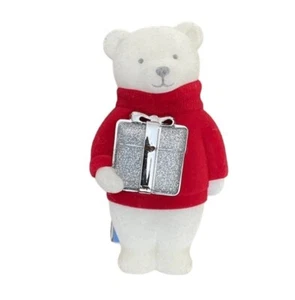 NEW Bath & Body Works Flocked Polar Bear Winter Light Up Wallflower Plug In - Picture 1 of 9