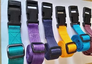 25mm Polypropylene Nylon Webbing Strap with Quick Release Buckle (Pair) - Picture 1 of 14