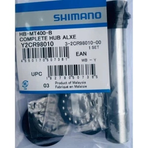 SHIMANO ASSE MOZZO COMPLETO ANTERIORE HB-MT400-B - Foto 1 di 2