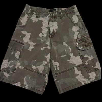 Hurley, Camuflaje, Pantalones Cortos Carga, Pixelados, Y2K, Juveniles 16, Patinador, Grunge Foto 1 de 4
