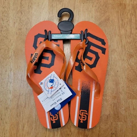 San Francisco Giants Flip Flops Thongs Sandals Adult Medium NEW Cover