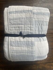 Pottery Barn Hawthorn Handcrafted Patchwork King/Cal King Quilt Pre Owned