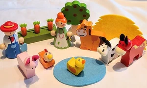 Hawkin's Bazaar Tobar Juguetes de Madera Granja Juego Juguetes Niños 3+ años - Imagen 1 de 3