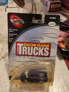 2002 hot wheels BLUE 56 FORD PANEL 100% Custom Classic Petersen truck magazine - Picture 1 of 9