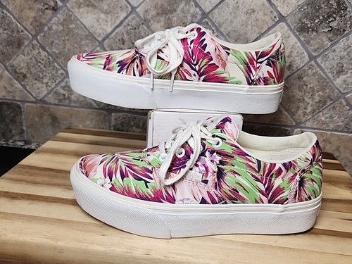 Vans Scarpe Donna 8 M Off The Wall Impilate Platform Floreale Sneakers Multicolore