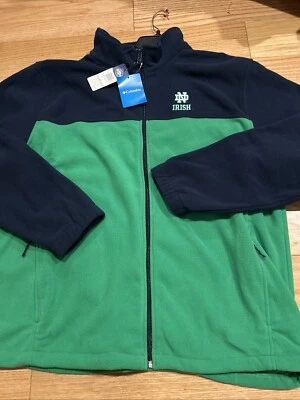 Columbia Men's Notre Dame Fighting Irish Flanker III Fleece Jacket Sz LT AT0193 - Image 1 of 4