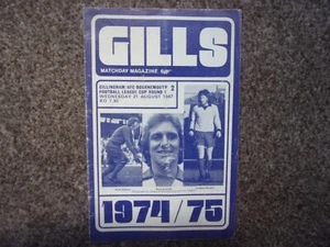GILLINGHAM V AFC BOURNEMOUTH FL CUP 1ST ROUND 21ST AUG 1974 - Picture 1 of 1