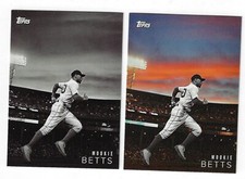 MOOKIE BETTS 2018 ON DEMAND SET 5 BLACK/WHITE BACKGROUND COLOR #13/25 & BASE 8