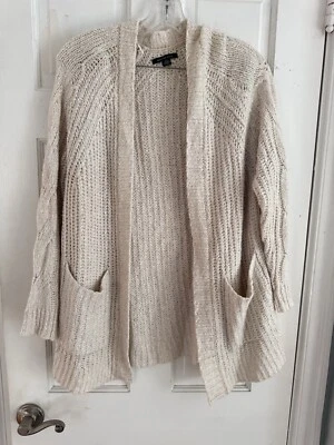 American Eagle Women’s Sz S Ivory Beige Cardigan Button Slouchy Pockets - Image 1 of 4