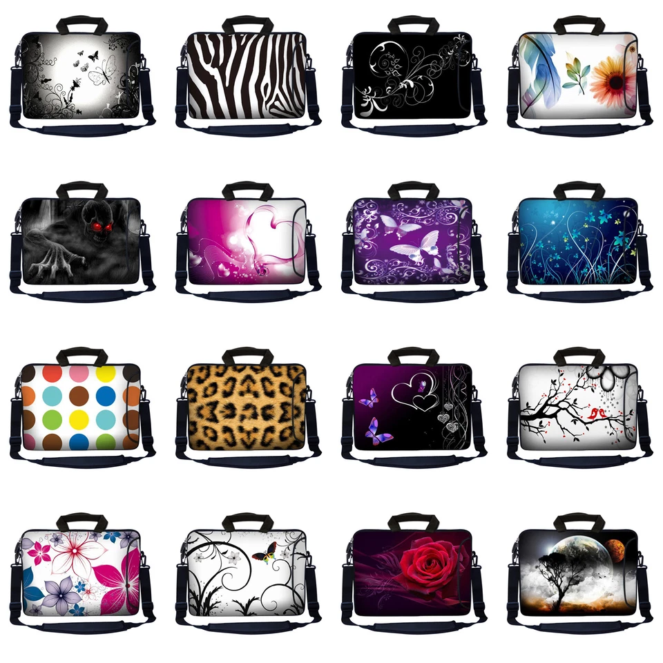 15" 14" 15.6" Notebook Computadora Laptop Bolso Mensajero Correa para el Hombro Muchos Diseños Foto 1 de 4