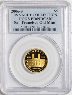 2006-S $5 Gold PROOF San Francisco Old Mint - PCGS PR69DCAM Commemorative Coin - Image 1 of 4