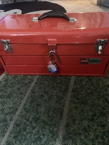 Vintage Waterloo 2 Schubladen rot Maschinistenbox JL-99 (18"x8"x9") - Bild 1 von 6