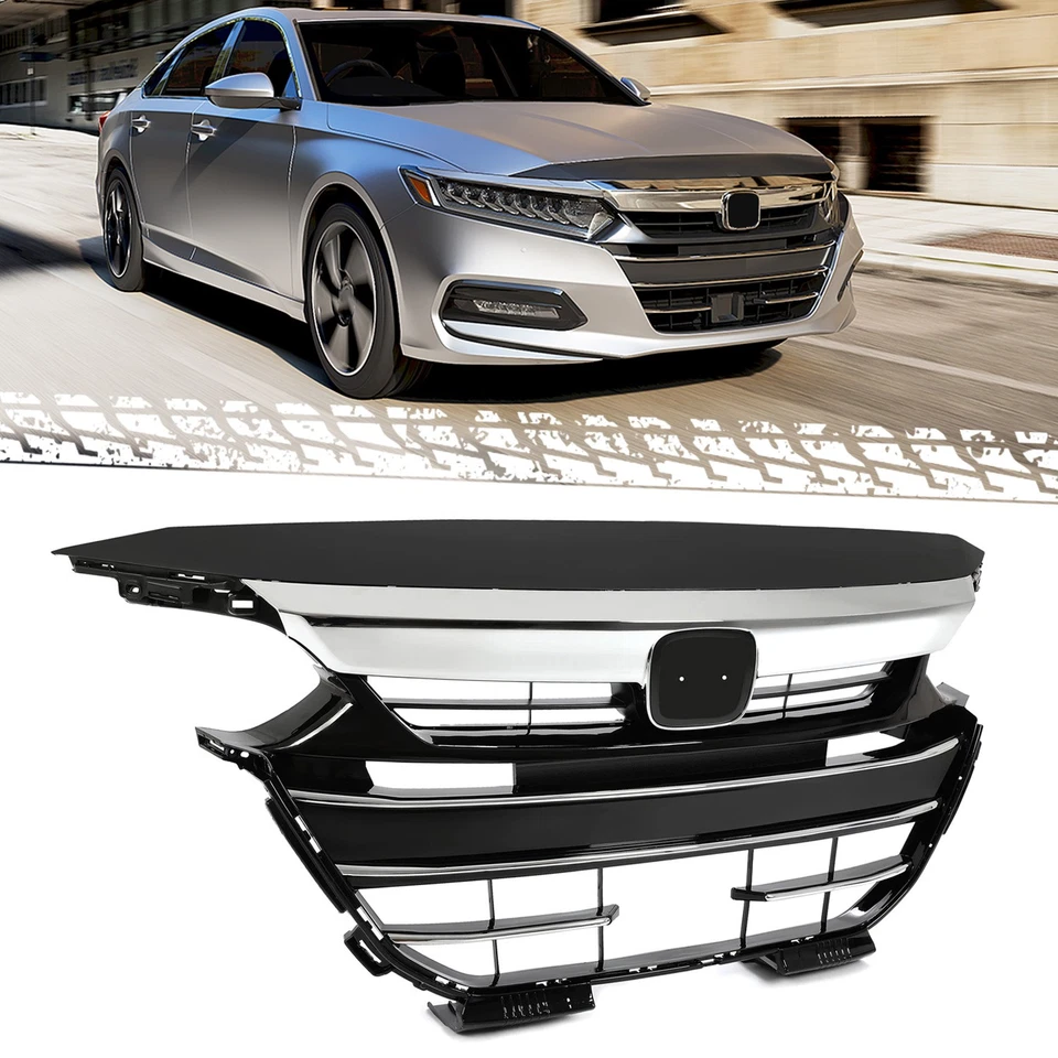 4 piezas para Honda Accord 2021-2022 estilo de fábrica parachoques delantero rejilla y cubierta de rejilla Foto 1 de 4