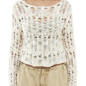 Suéter BDG Escalera Flauta Manga Campana Mujer’s Talla Extra Grande XL Marfil Tejido - Imagen 1 de 13