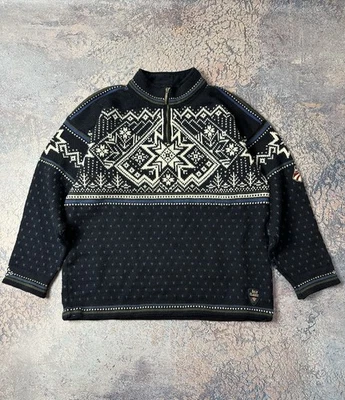 DALE OF NORWAY Lana 1/4 Cremallera Windstopper Tejido Esquí Suéter Norge 2000 Talla L Foto 1 de 4