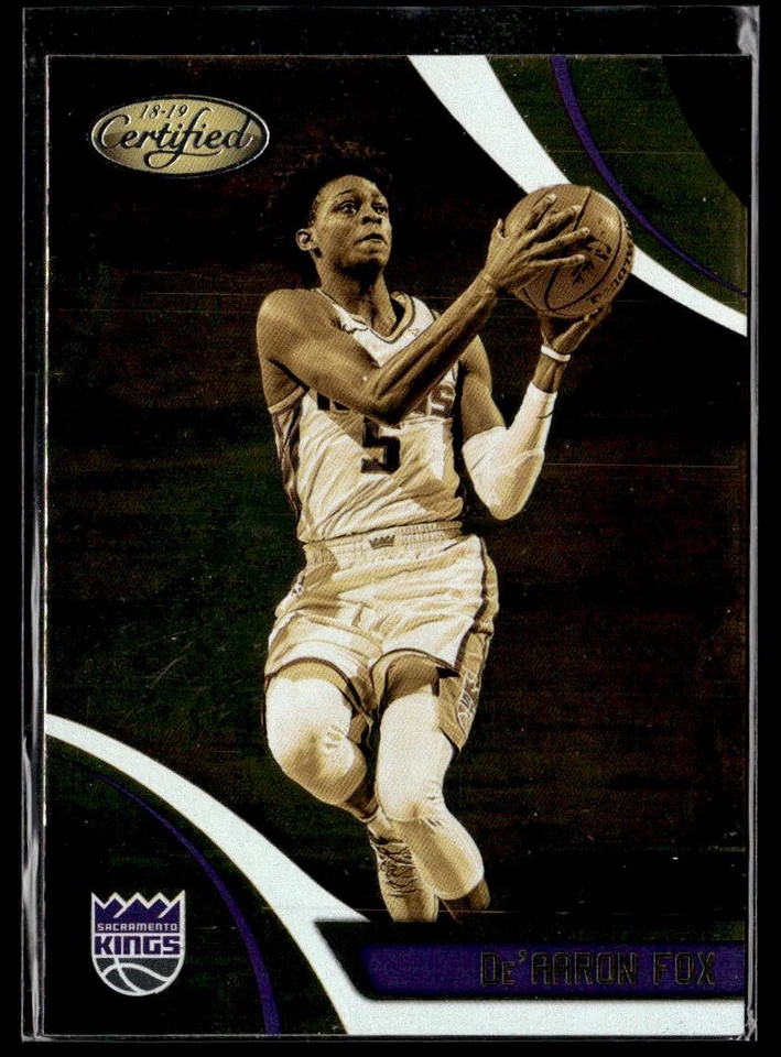 2018-19 Panini Certified #GT-5 De'Aaron Fox Gold Team - Image 1 of 2