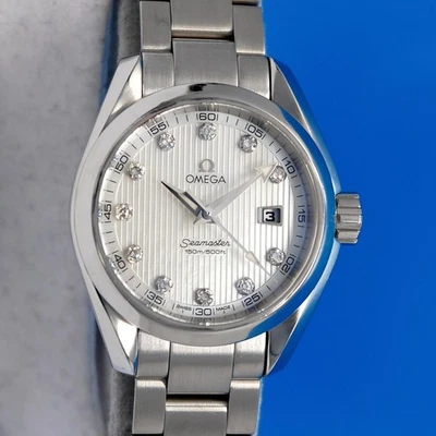 Reloj Omega Seamaster Aqua Terra para dama esfera plateada diamante 231.10.30.61.55.001 Foto 1 de 4