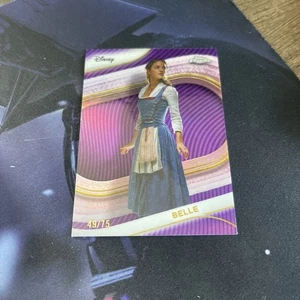 2025 Topps Chrome Disney Live Action Belle Purple Refractor 49/75 - Emma Watson - Picture 1 of 3