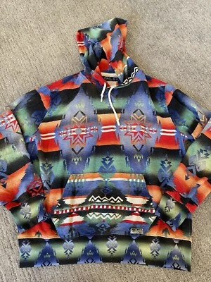 Polo Ralph Lauren Asteca Sudoeste Farol Moletom de Lã Serape Masculino Tamanho XL - Imagem 1 de 4