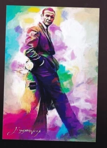 James Bond  Artist Signed Giclee Print Card 4 41/50 2018 Sean Connery - Picture 1 of 2