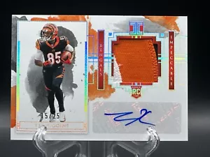 Tee Higgins 2020 Panini Impeccable Silver Rookie Patch Auto /25 RPA RC Bengals - Picture 1 of 3