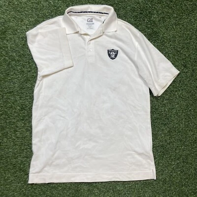 Raiders Polo Shirt M Vintage 00s Y2K Oakland LA Vegas Collared NFL Football Tee  - Image 1 of 4