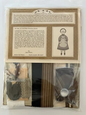 复古 Gail Wilson 历史民间系列娃娃套件带原始指针 1 14 英寸 — 第 1/4 张图片