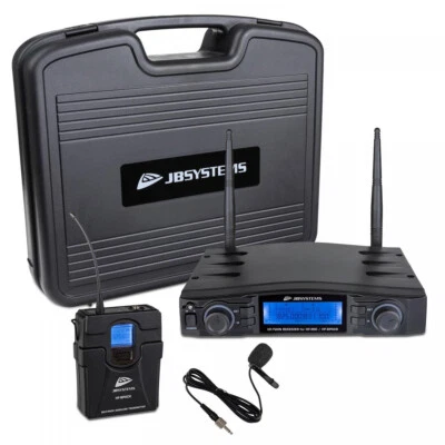 JB Systems HF-TWIN SET Drahtlos 2-KANAL Mikrofon PLL/UHF FUNK HEADSET Koffer DJ - Bild 1 von 4