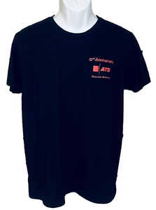 T-shirt uomo grande stampa grafica nera maniche corte girocollo 100% cotone morbido - Foto 1 di 9