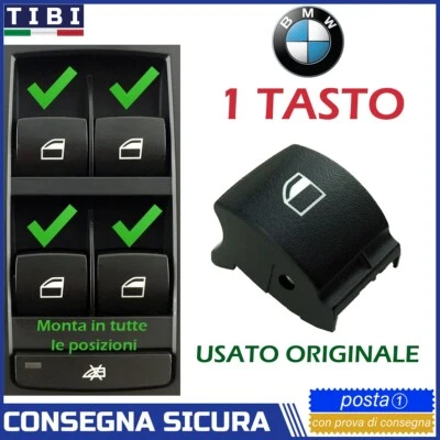 PULSANTE TASTO PER PULSANTIERA ALZACRISTALLI BMW E81 E87 E90 E91 E92 E93 X5 X6 - Immagine 1 di 4