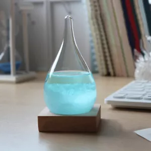 Drop Shape Weather Innovative Forecast Glass Weather Predicting Bottle Home US - Picture 1 of 11