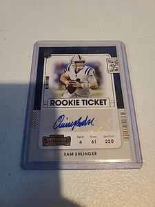 2021 Rookie Ticket Contenders #246 Sam Ehlinger AUTO error Quincey Roche - Picture 1 of 2