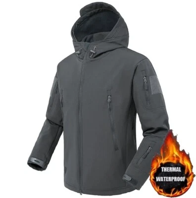 Tactical Jacket Mens Waterproof Military Coat Soft Shell Work Windbreaker Jacket - Image 1 of 4