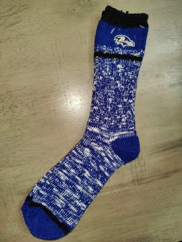 Baltimore Ravens Mens Purple Alpine NFL Team Crew Socks Large Cover