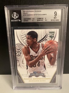 2013-14 Panini Crusade Gold /10 Giannis Antetokounmpo BGS 9 #122