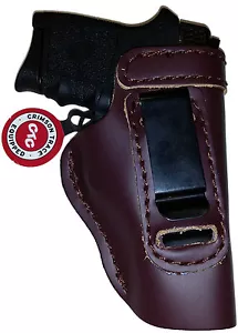 LT CUSTOM MAHOGANY OWB Leather Gun Holster YOU CHOOSE:rh,lh-laser-slide-belt-mag - Picture 1 of 12